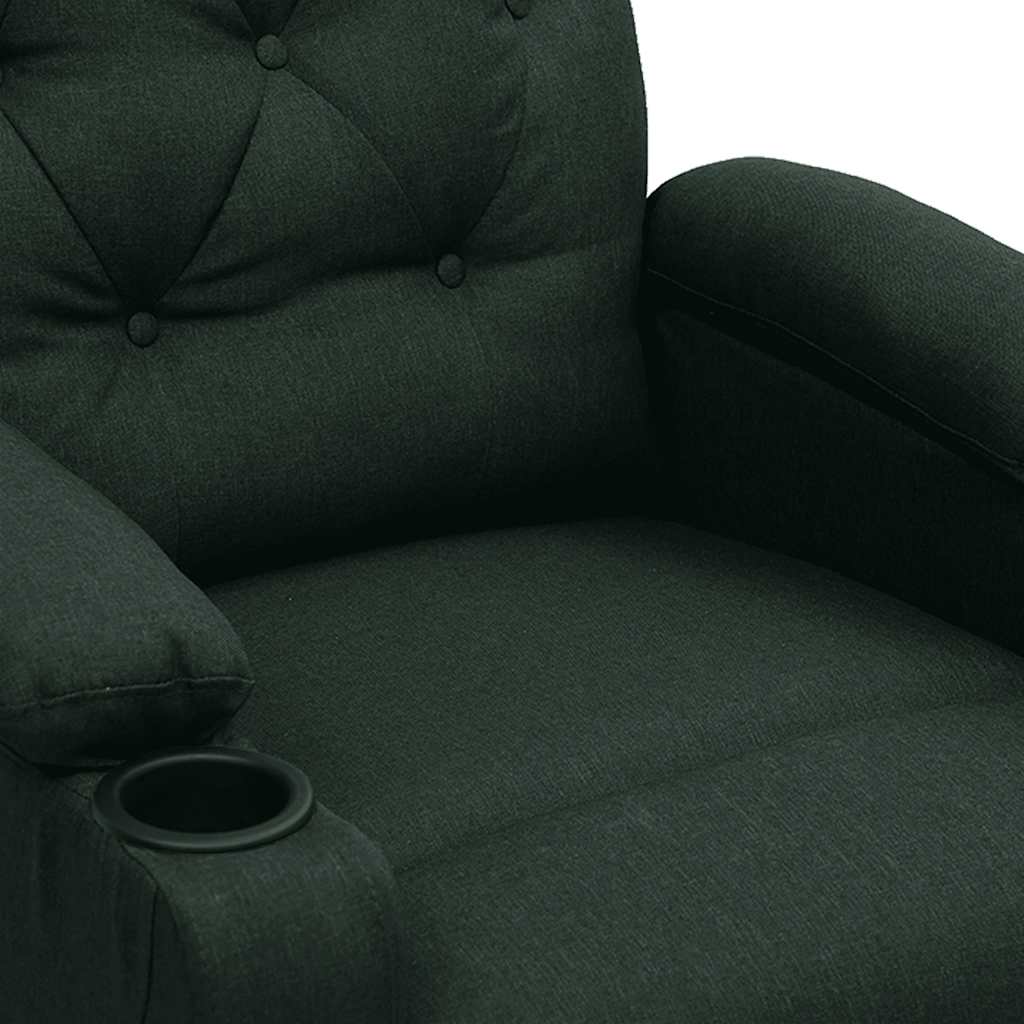 Massagesessel Schwarz Stoff