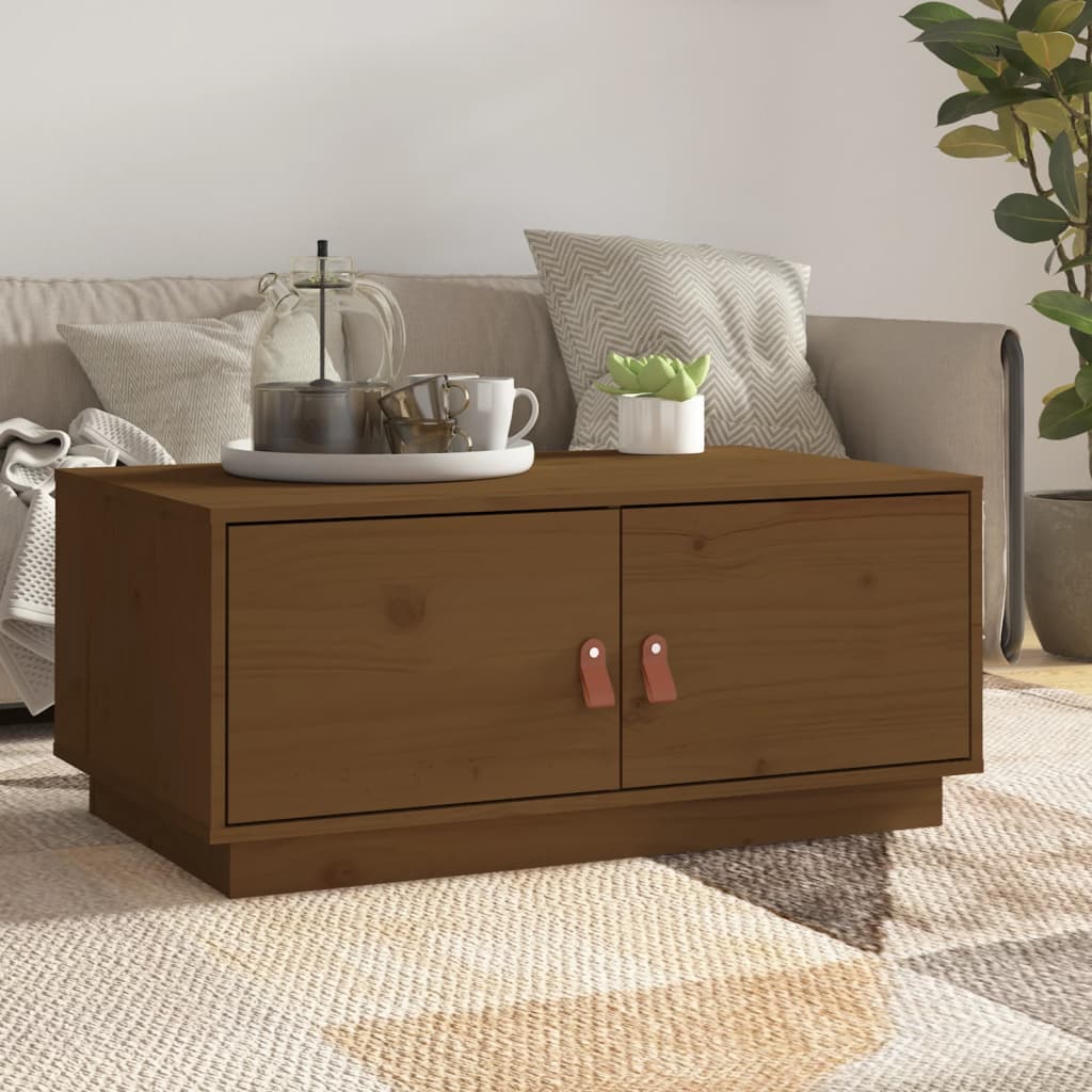 Couchtisch 80x50x35 cm Massivholz Kiefer