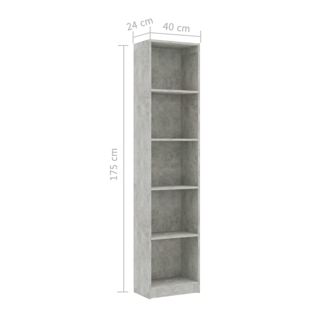 Bücherregal 3 Fächer Weiß 40x24x109 cm Holzwerkstoff