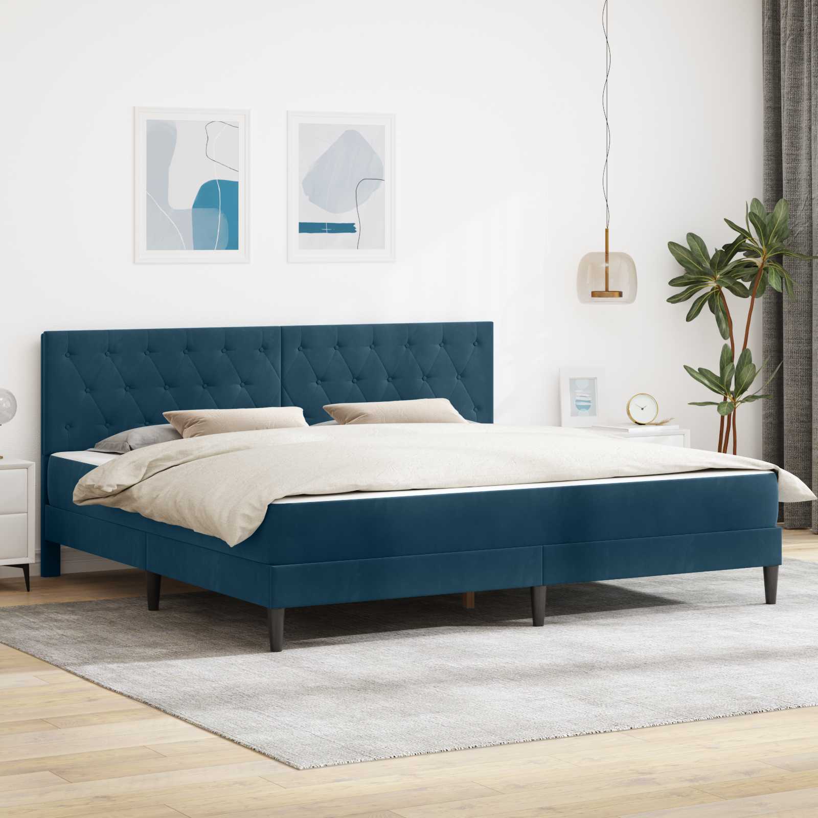 Bettgestell mit Matratze mit Kopfteil Hellgrau 80 x 200 cm Samt