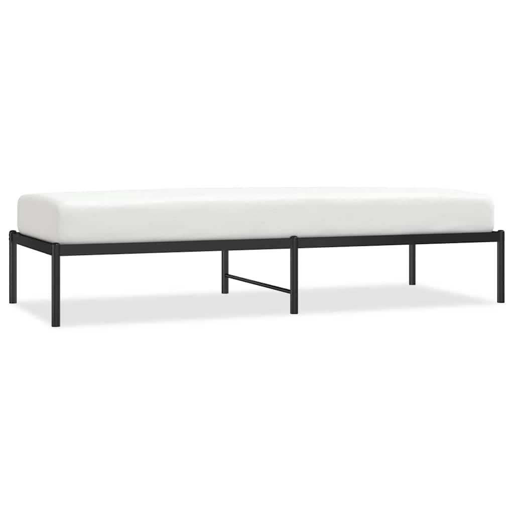 Bettgestell Metall Schwarz 75x190 cm