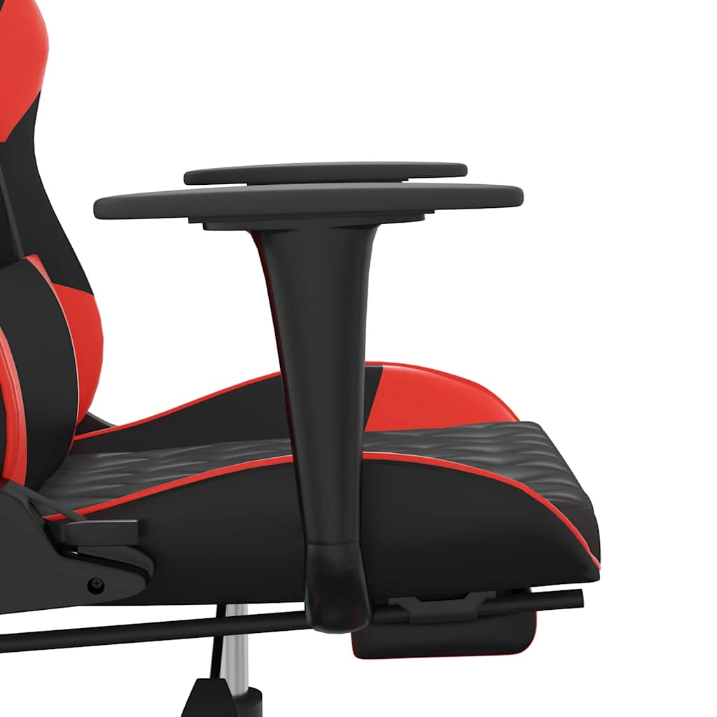 Gaming-Stuhl mit Massagefunktion Schwarz und Blau Kunstleder