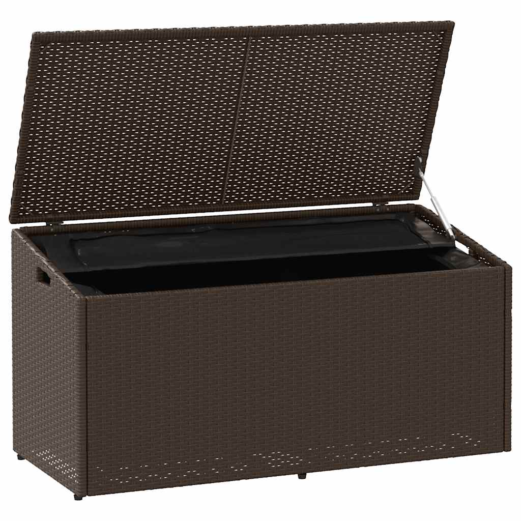 Garten-Aufbewahrungsbox Schwarz 110 x 50 x 58 cm Poly Rattan