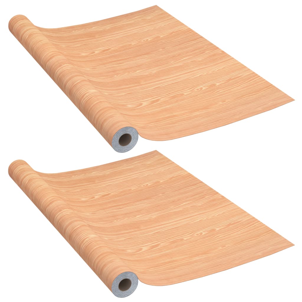 Selbstklebende Türfolien 2 Stk. Weißes Holz 210 x 90 cm PVC