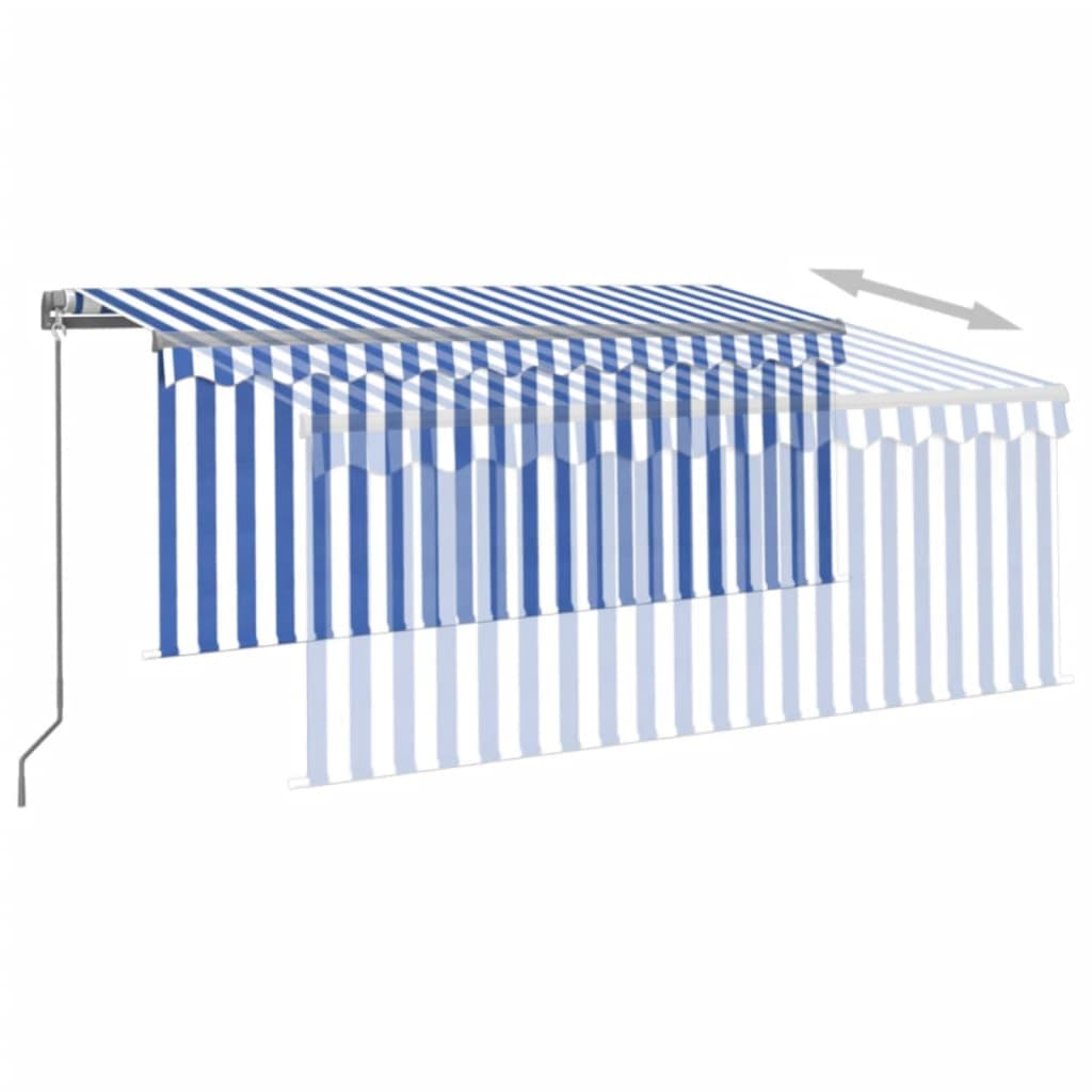 Markise Manuell Einziehbar mit Rollo 3x2,5 m Creme