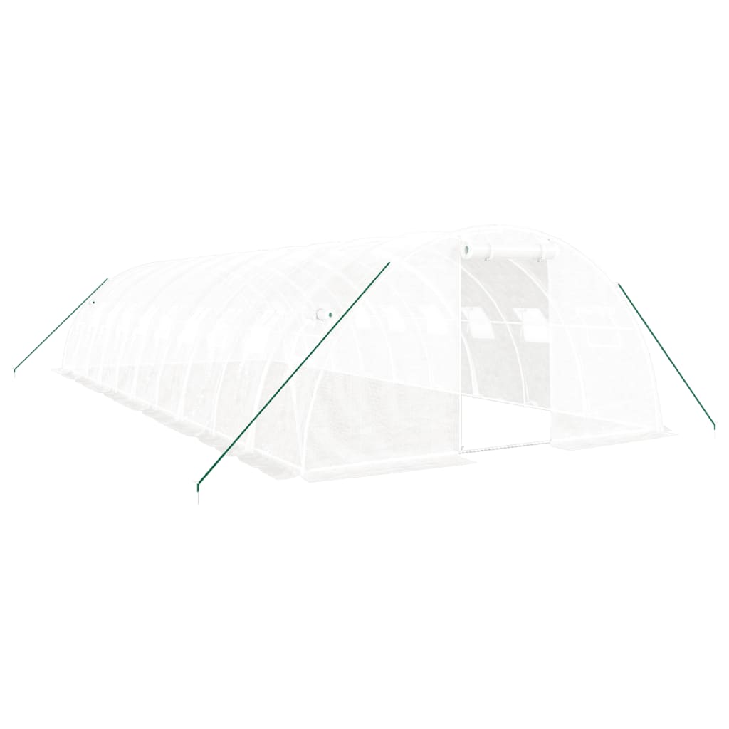 Gewächshaus mit Stahlrahmen Grün 8 m² 4x2x2 m
