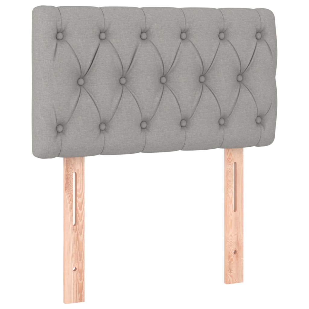 Kopfteil Hellgrau 80x7x118/128 cm Stoff