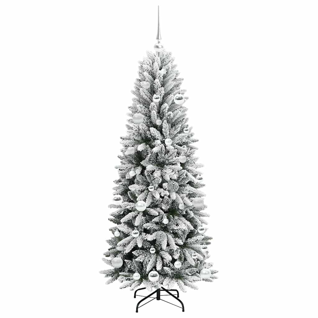 Künstlicher Weihnachtsbaum mit 150 LEDs mit Ständer Weiß 120 cm