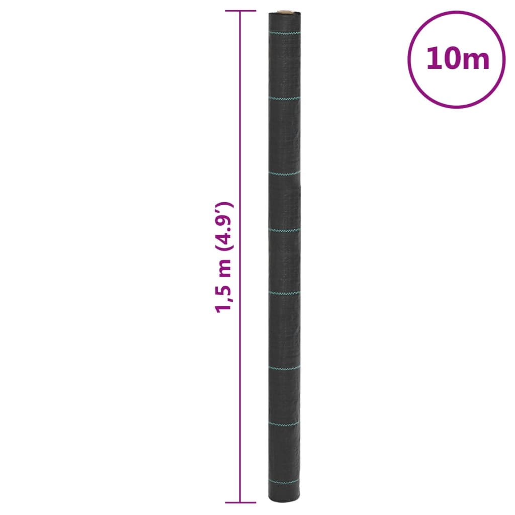 Unkrautvlies Schwarz 4x10 m PP