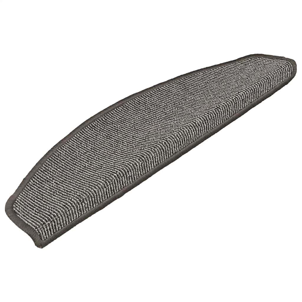 Stufenmatten 15 Stk. 56x17x3 cm Grau Halbrund