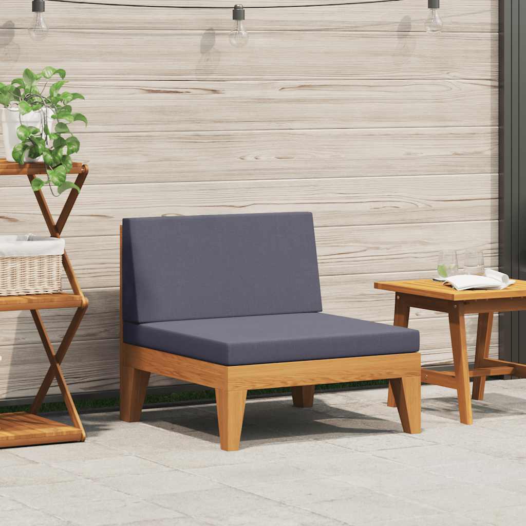 2-tlg. Garten-Lounge-Set mit Auflagen Massivholz Akazie