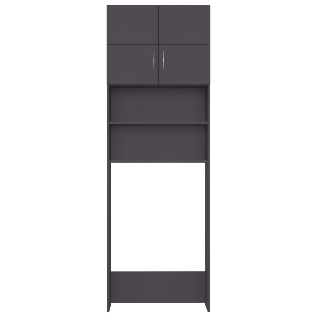 Waschmaschinenschrank Weiß 64x25,5x190 cm Holzwerkstoff