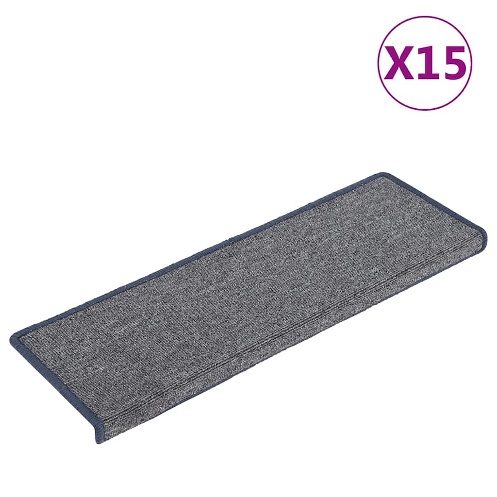 Stufenmatten 15 Stk. 65x21x4 cm Anthrazit Rechteckiger Rand