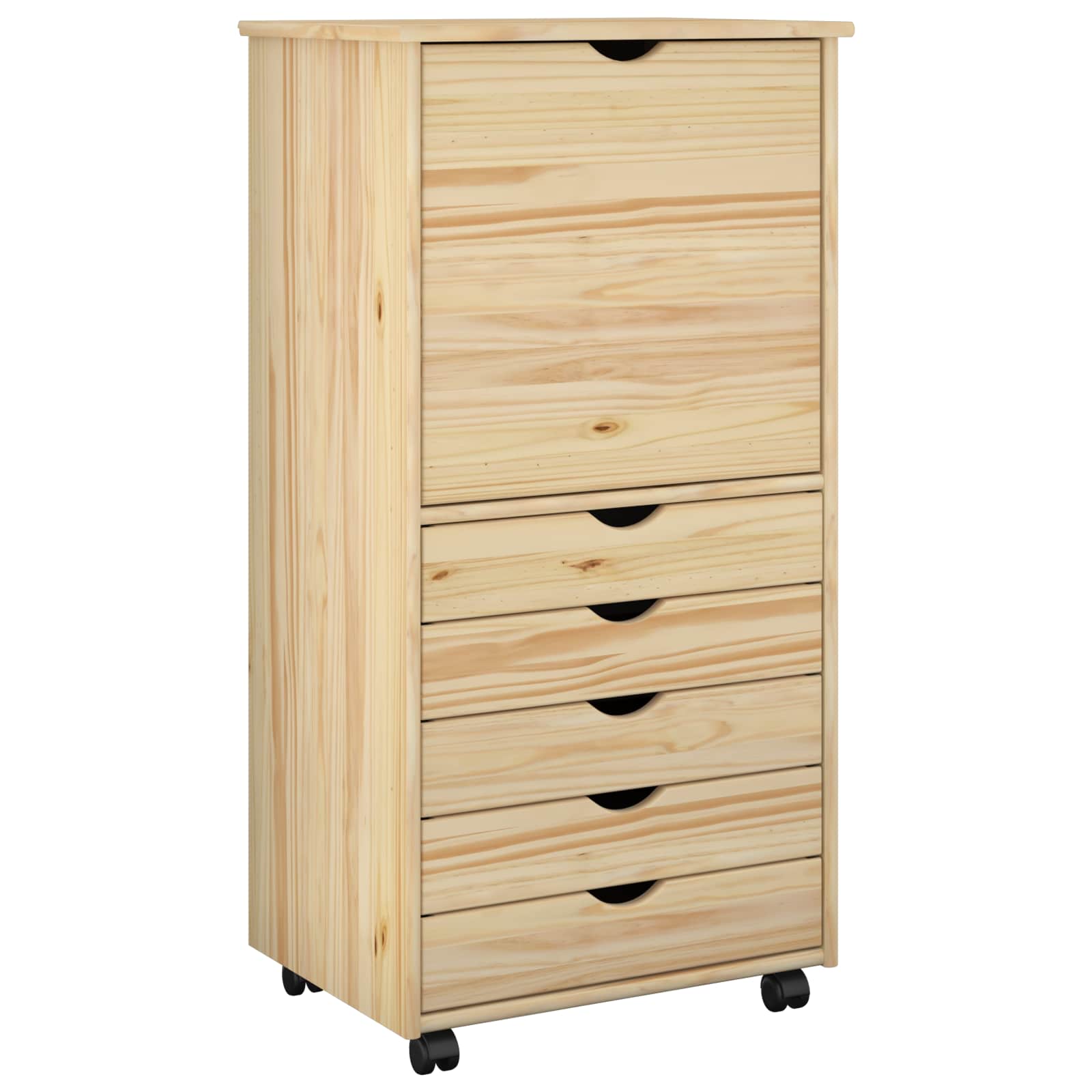 Rollschrank Honigbraun 53 x 39 x 103 cm Massivholz Kiefer
