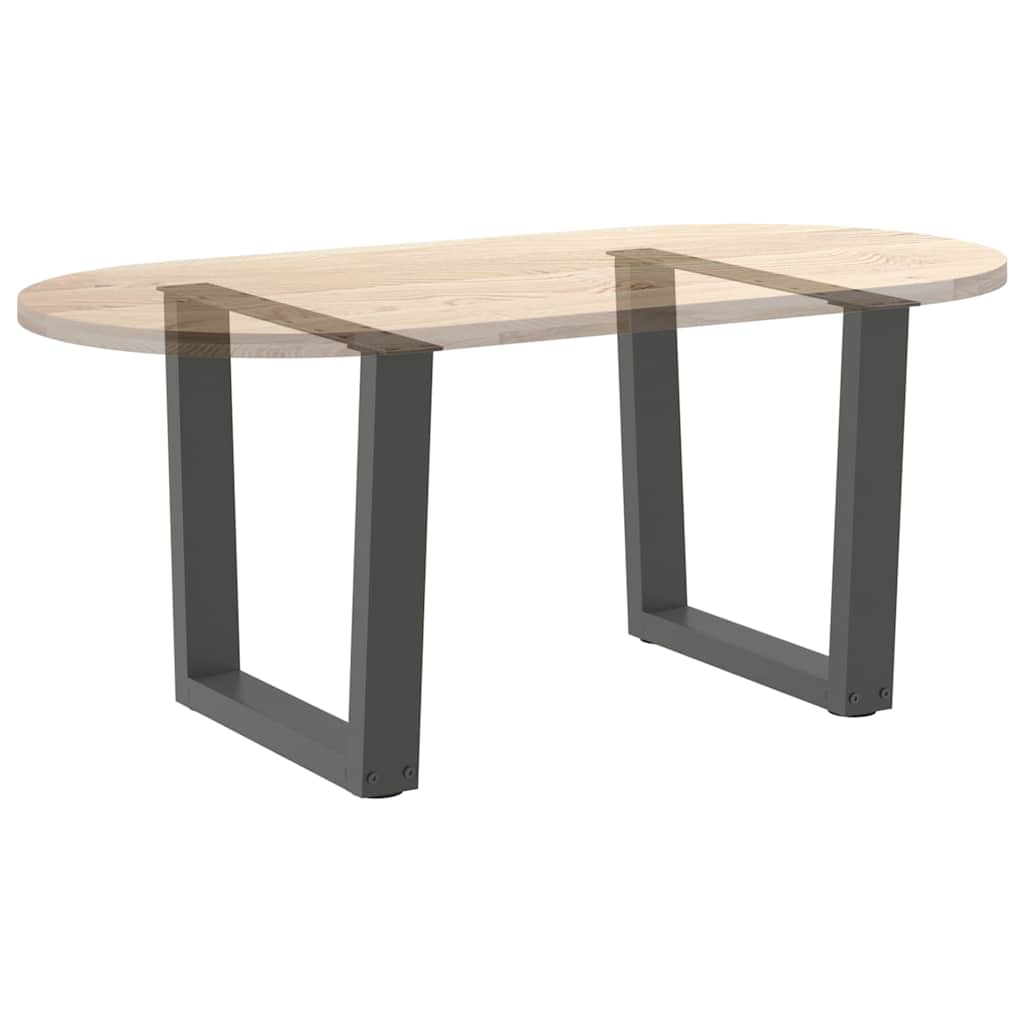 Couchtischbeine V-Form 2 Stück Schwarz 30x(30-31,3) cm Stahl
