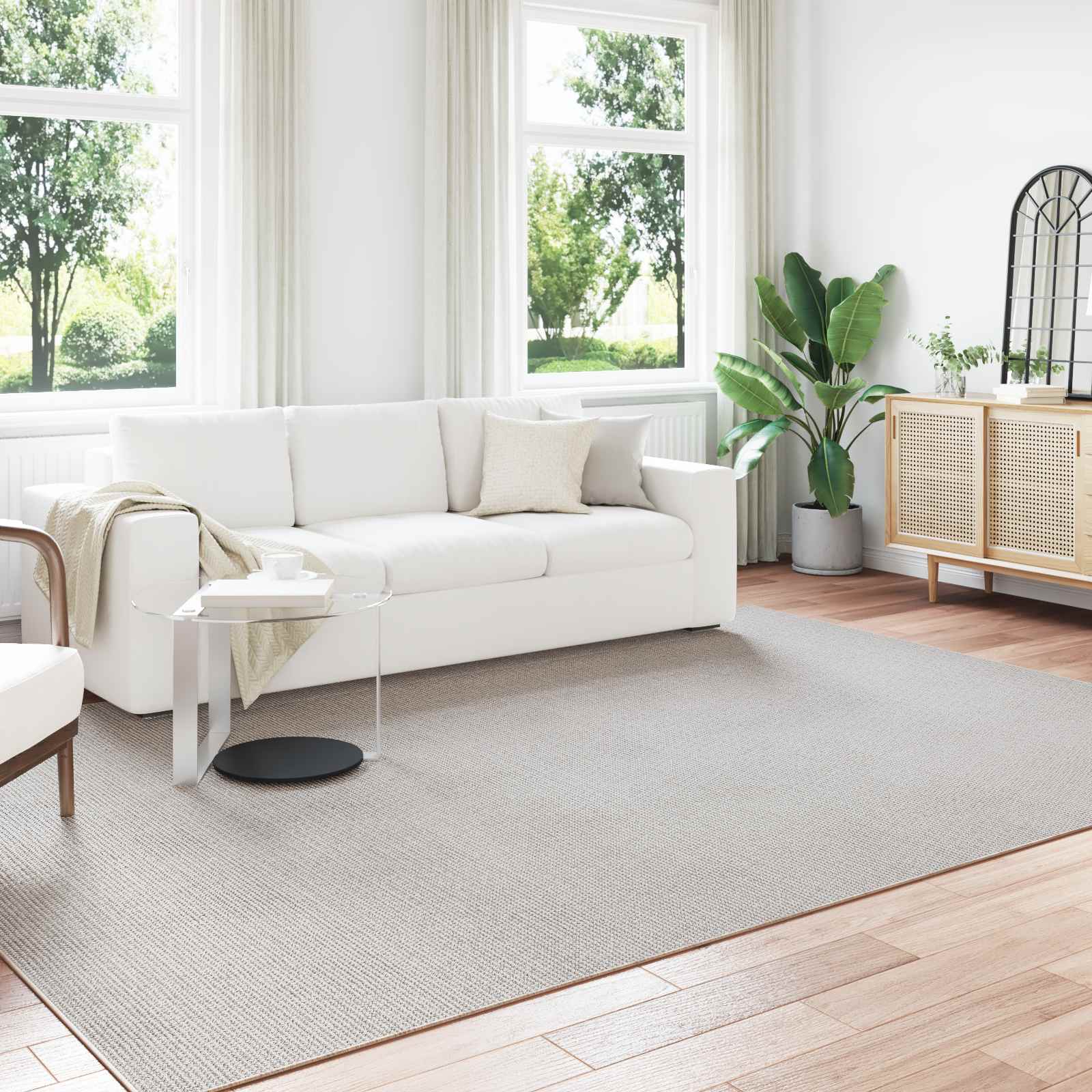 Bereichsteppiche Rechtwinklig LUGO Creme 150 x 80 cm Polyester