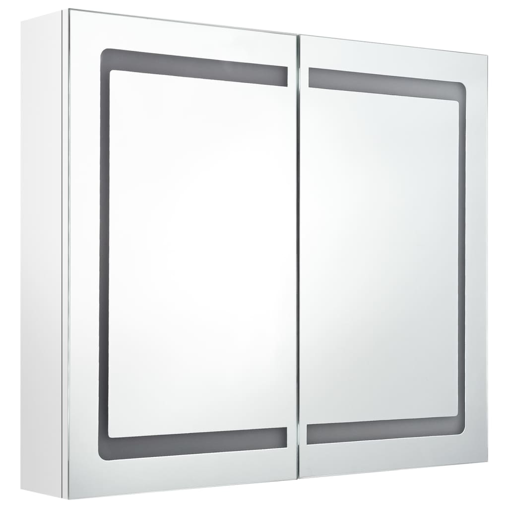 LED-Spiegelschrank fürs Bad Betongrau 80x12x68 cm