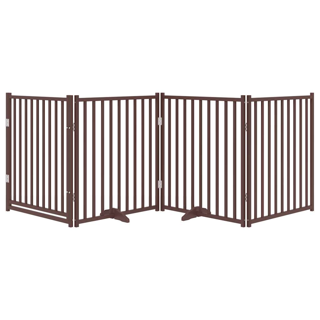3-tlg. Hundetor Faltbar 150 cm Massivholz Tanne