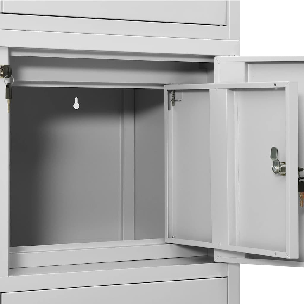 Büroschrank Weiß 90x40x180 cm Stahl
