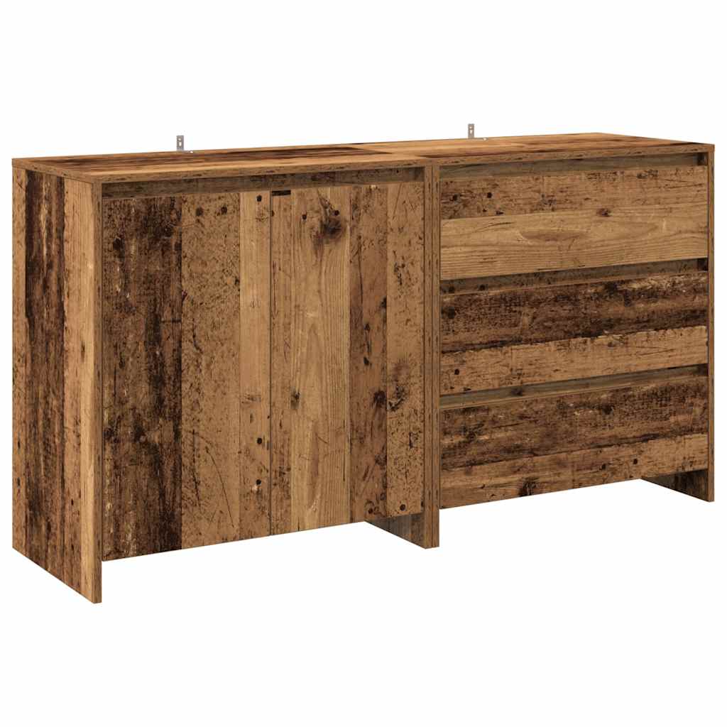 2-tlg. Sideboard Weiß Holzwerkstoff