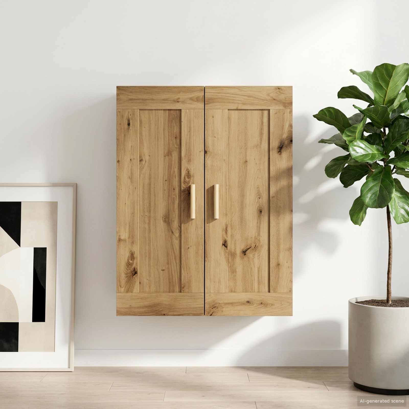 Wandschrank Weiß 69,5x32,5x90 cm Holzwerkstoff