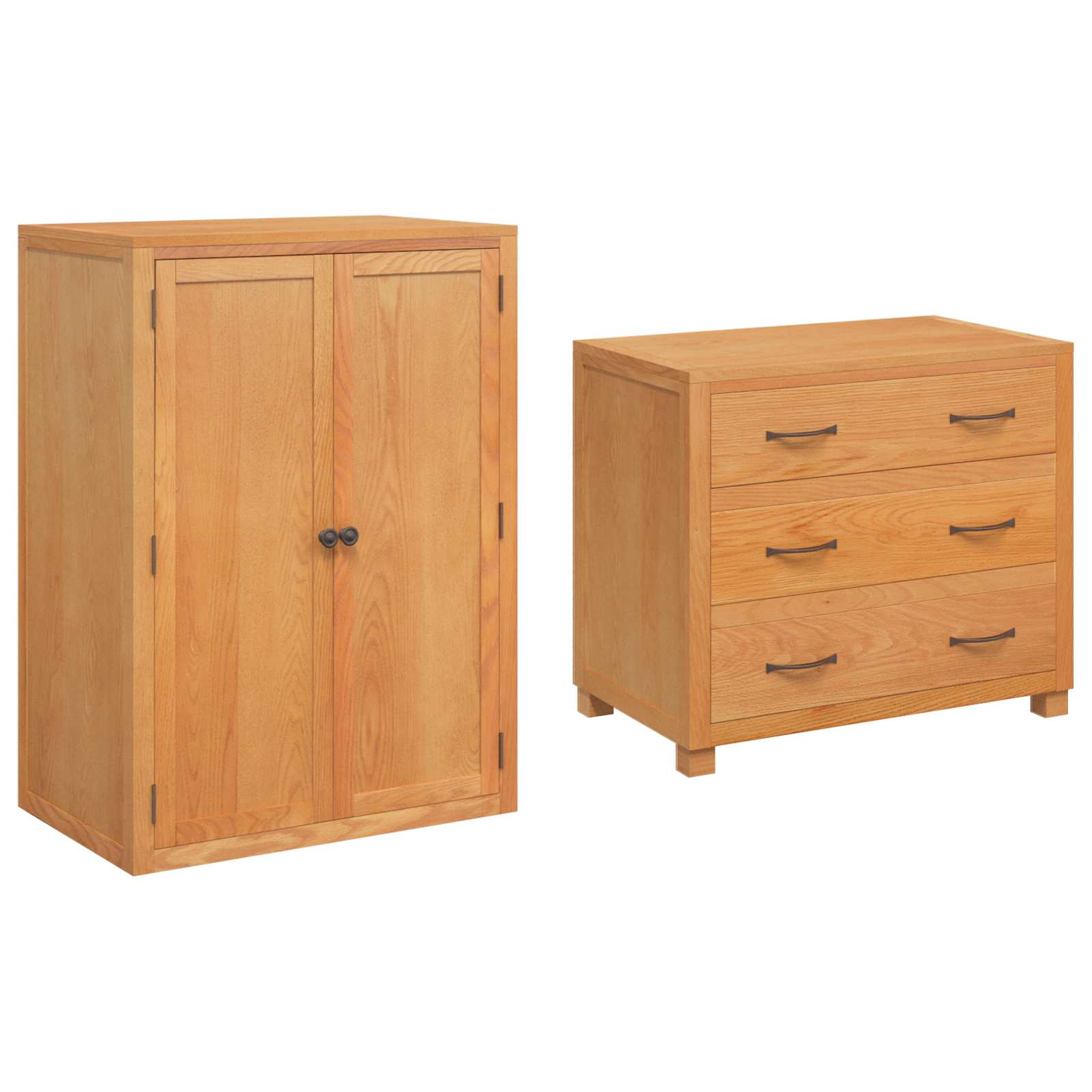 Aufbewahrungsmöbel-Set mit Tür 2 Stk. Braun 80 x 50 x 180 cm