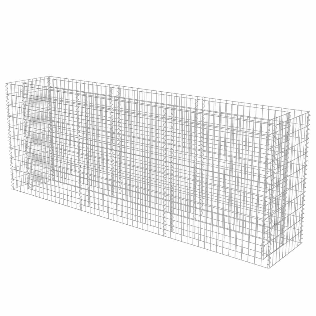 Gabionen-Hochbeet Verzinkter Stahl 450×90×100 cm