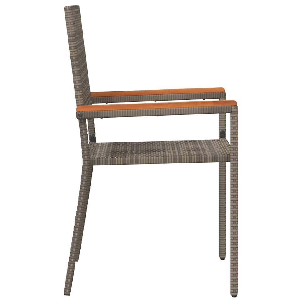 Garten Stapelstühle 4 pcs Braun und Schwarz 54 x 56 x 90 cm
