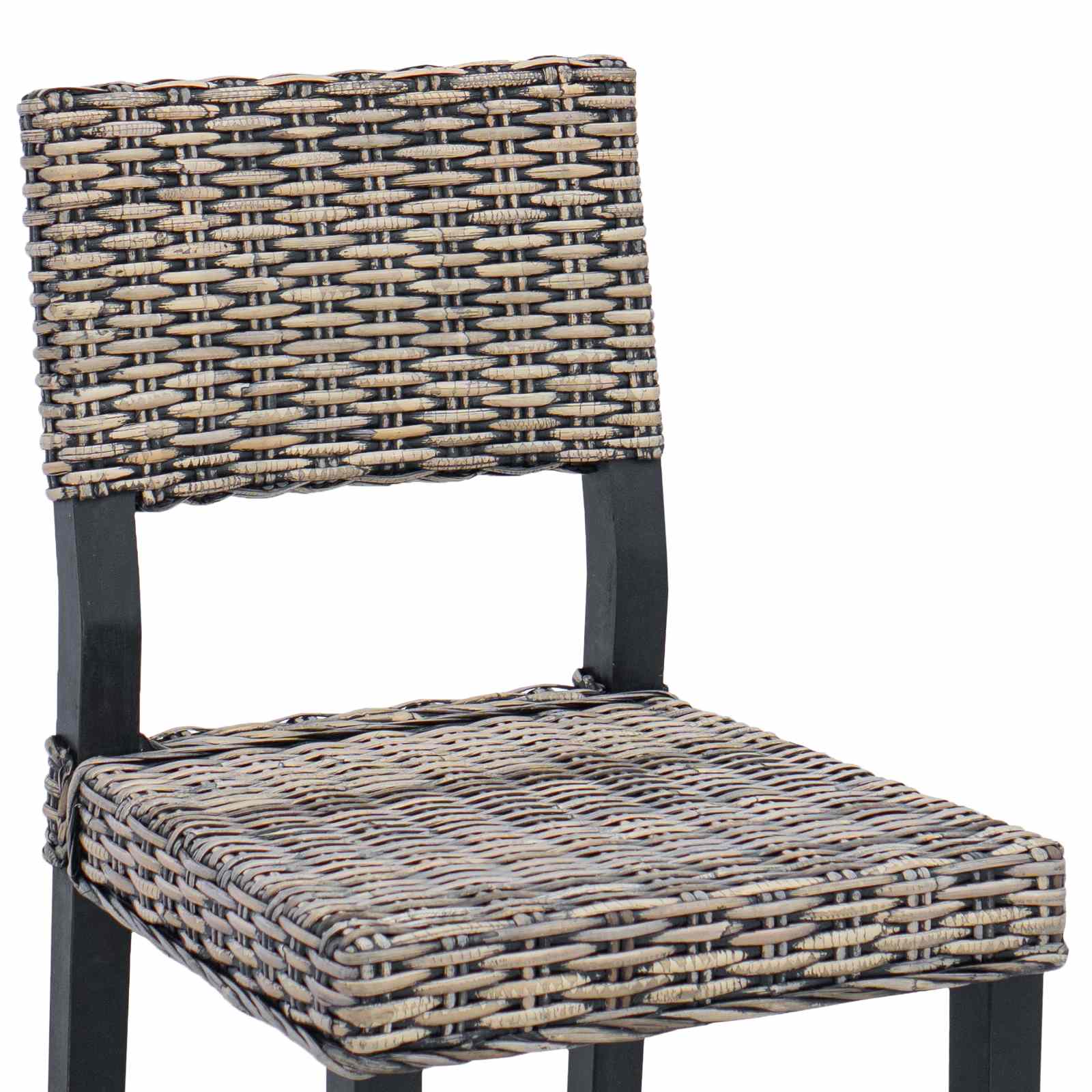 Esszimmerstuhl 2 pcs Kubu Rattan Weiß gewaschen 46 x 55 x 84 cm