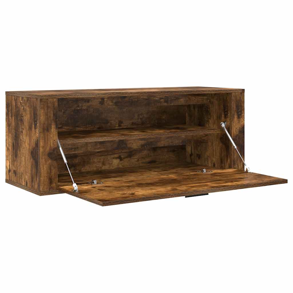 Wand-Schuhschrank Weiß 100x35x38 cm Holzwerkstoff