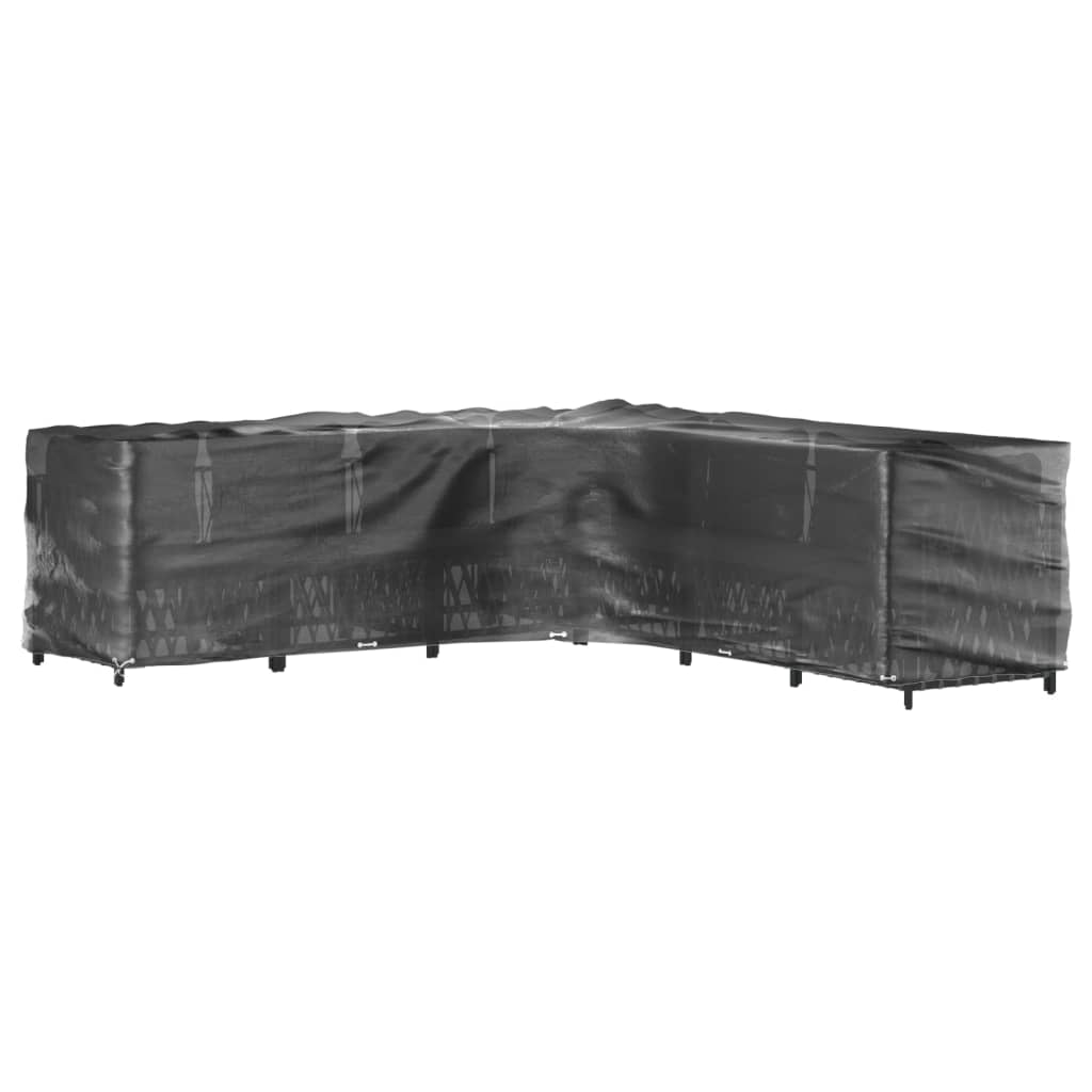 Gartenmöbel-Abdeckungen 2 Stk. L-Form 12 Ösen 250x250x90 cm