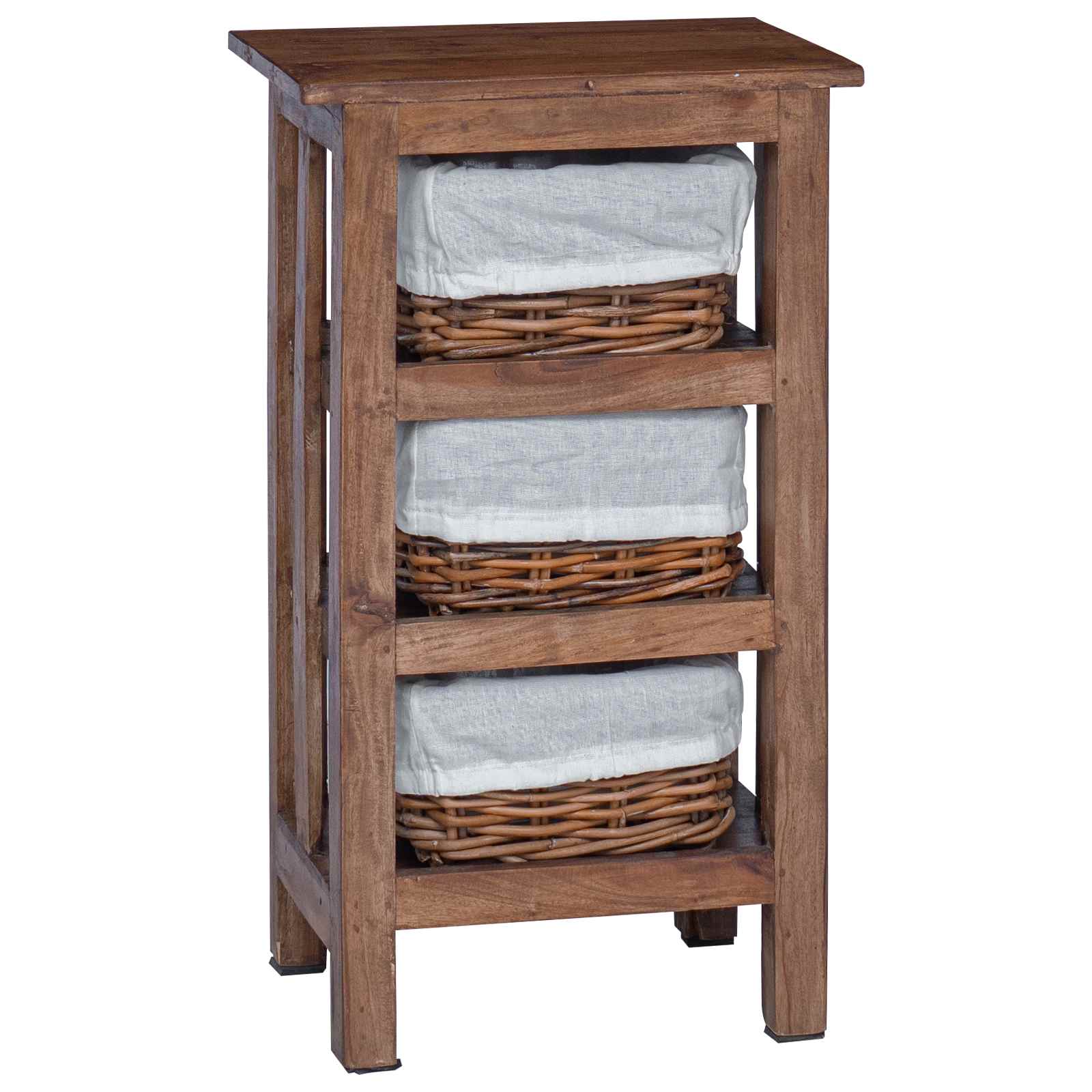 Beistelltisch Braun 38 x 28 x 35 cm Massivholz Mahagoni