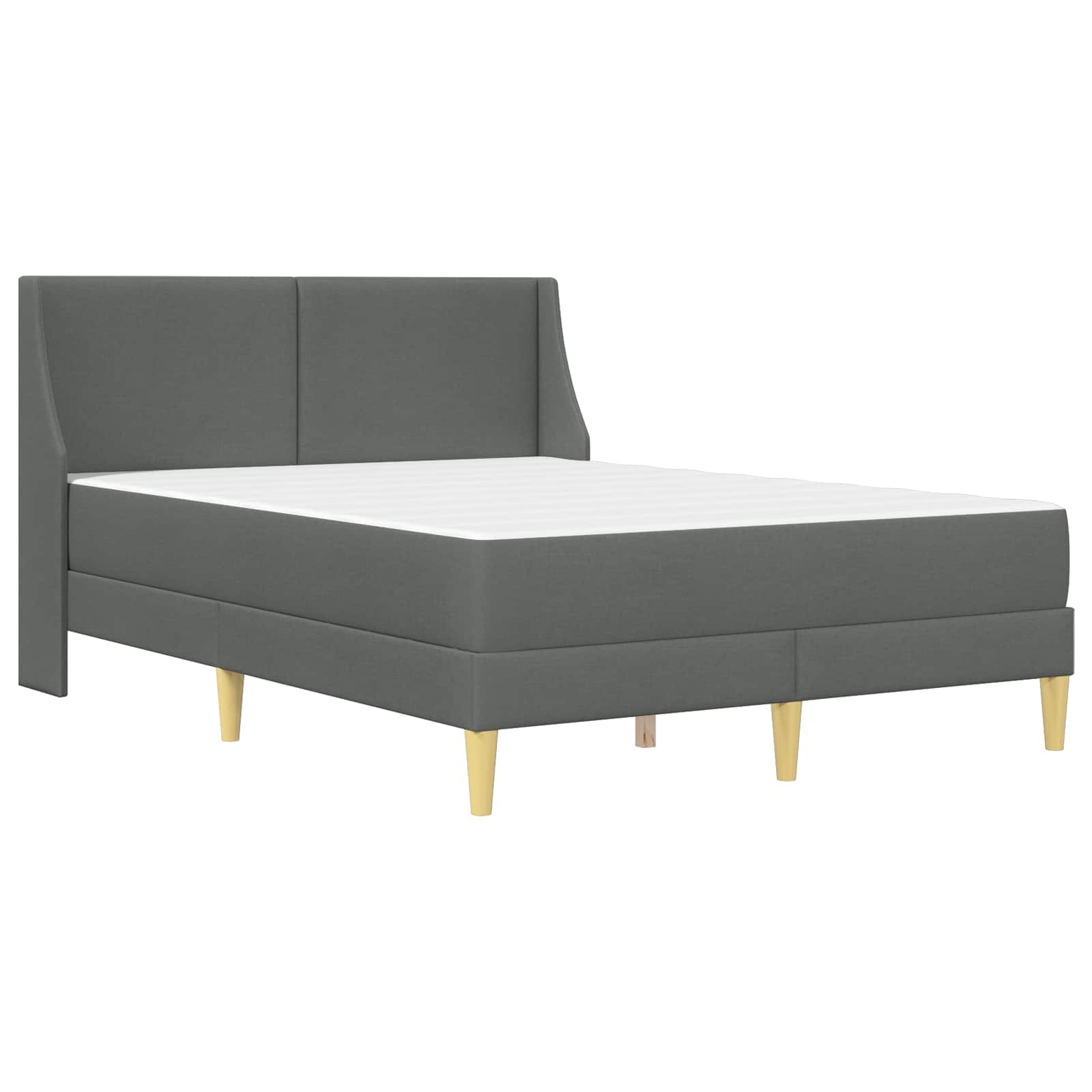 Bettgestell mit Matratze Hellgrau 80x 200 cm Polyester