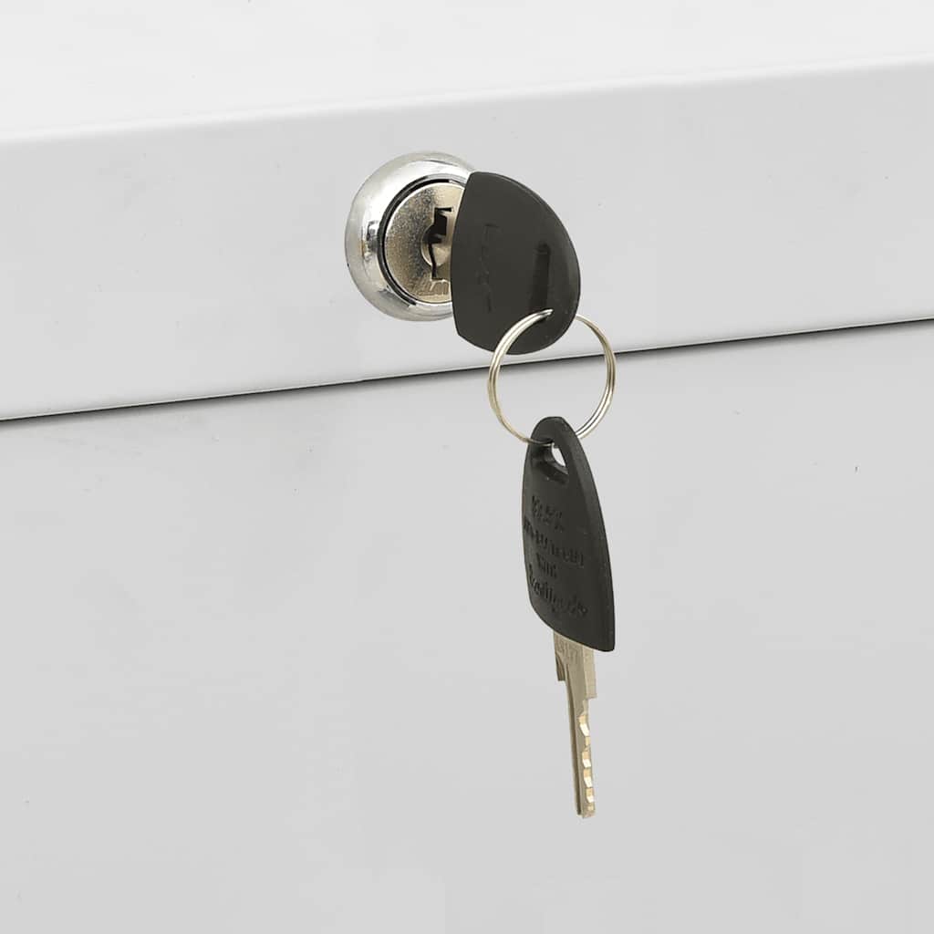 Aktenschrank Weiß 90x46x72,5 cm Stahl