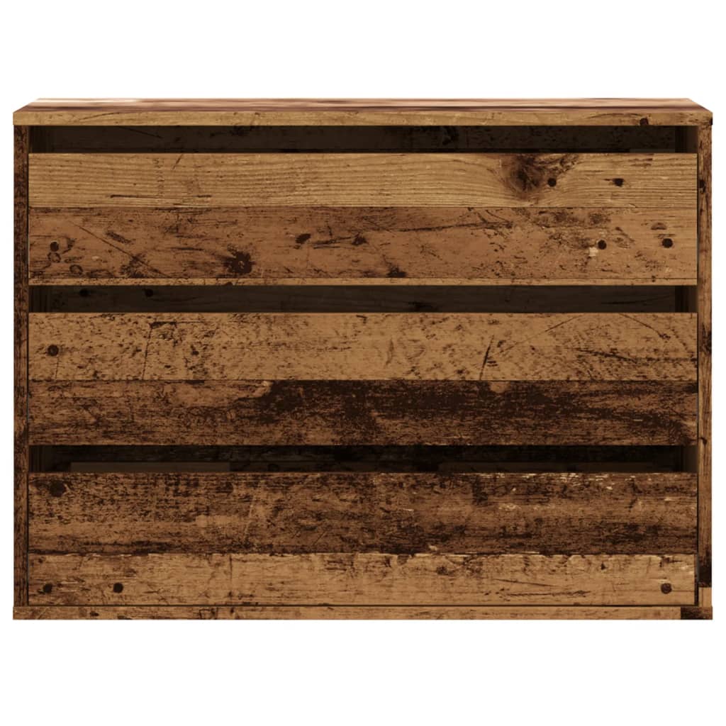Schubladenschrank Schwarz Eichen-Optik 41 x 40 x 58 cm