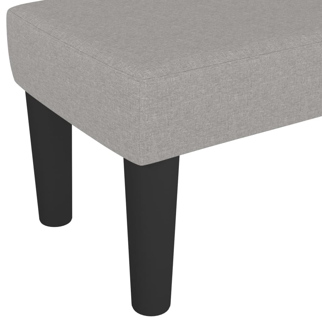 Sitzbank Hellgrau 70x30x30 cm Stoff