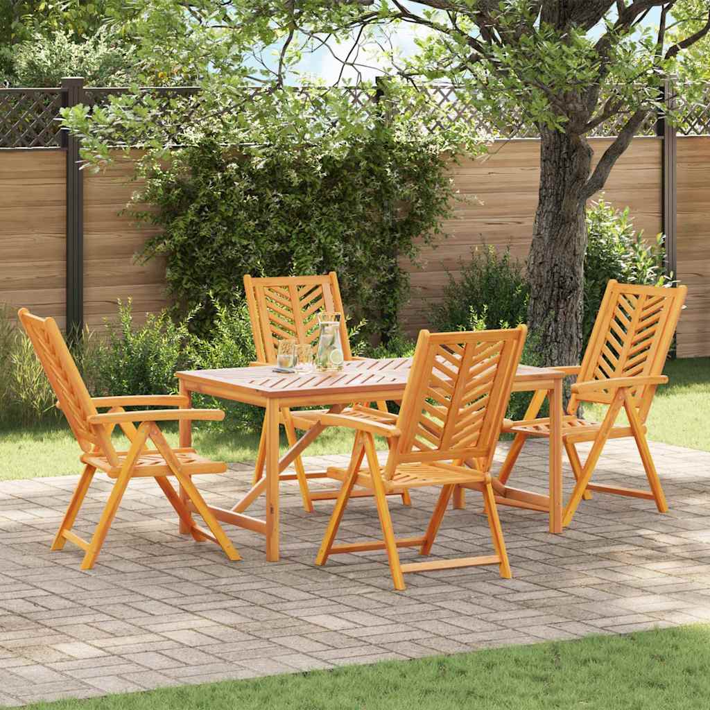 Garten Essgruppe 3 Stk. Braun Massivholz Akazie