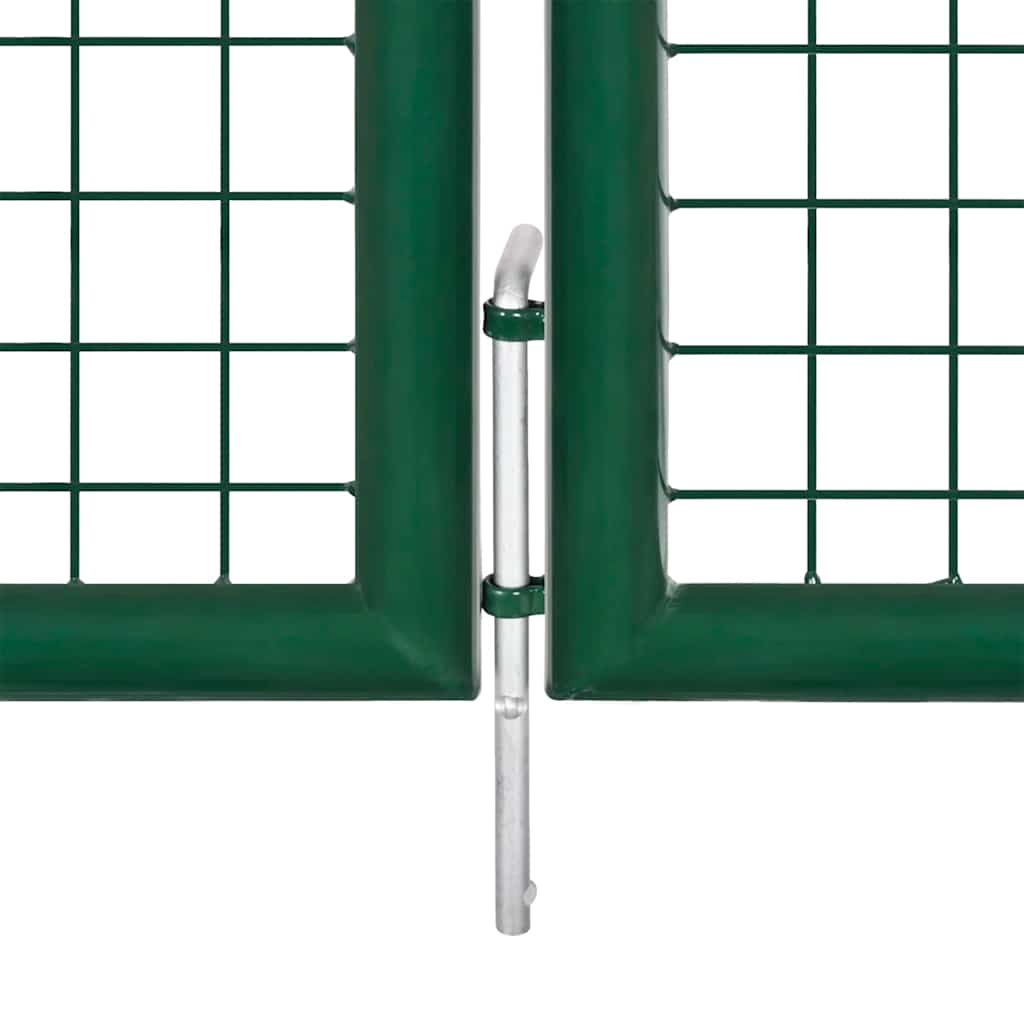 Gartentor aus Stahl 350 x 75 cm Grün
