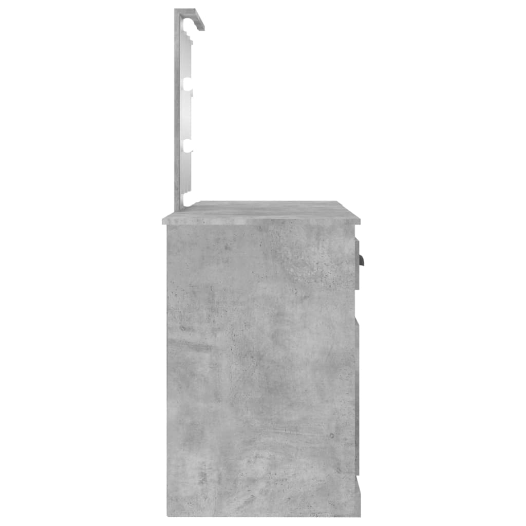 Schminktisch mit LED-Leuchten Sonoma-Eiche 130x50x132,5 cm
