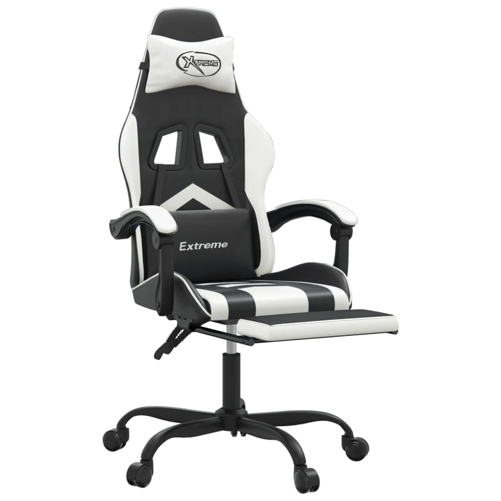 Gaming-Stuhl Drehbar Schwarz und Rot Kunstleder
