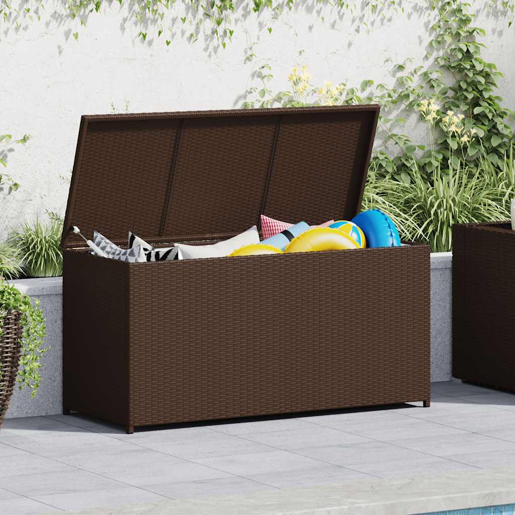 Garten-Auflagenbox Schwarz 120x50x60 cm Poly Rattan