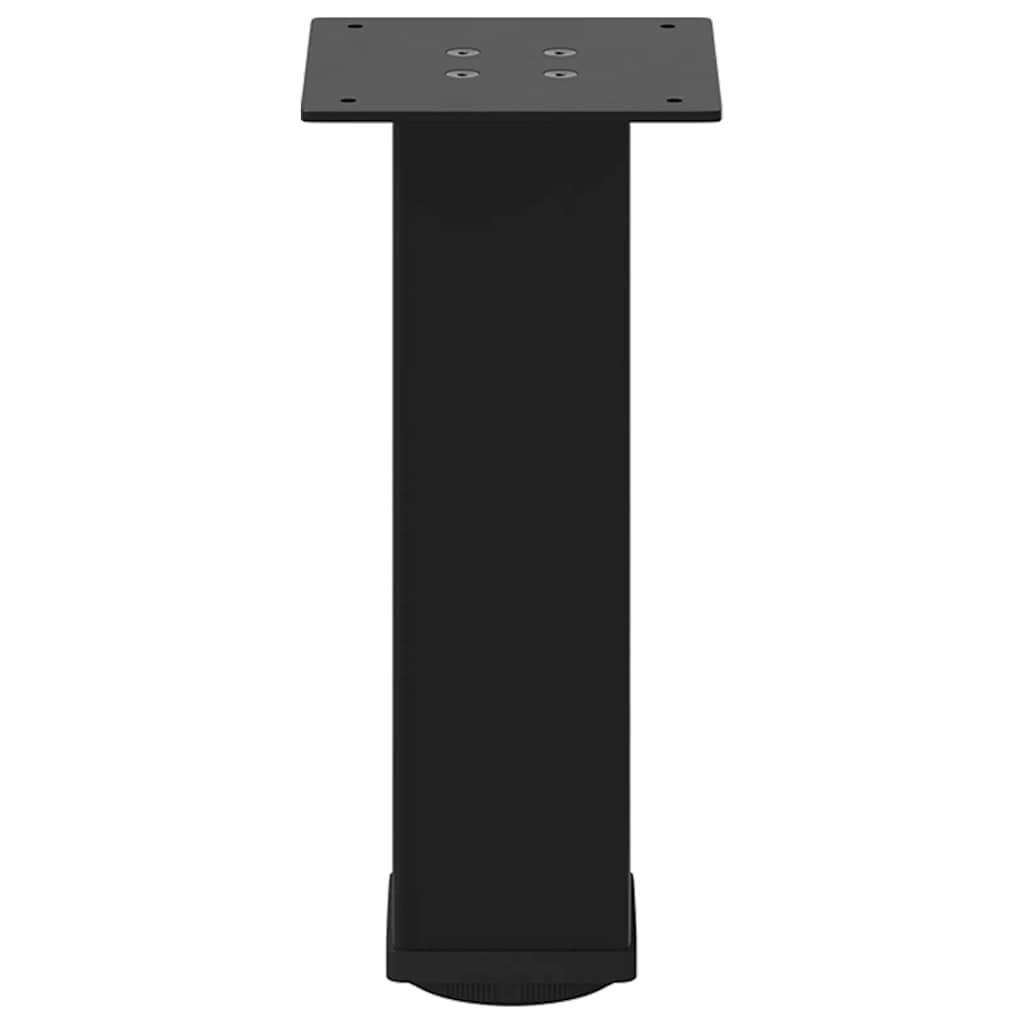 Bartischbeine 4 Stk. Schwarz 100-102 cm Stahl