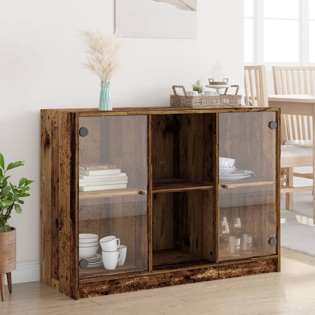 Bücherschrank mit Türen Weiß 204x37x75 cm Holzwerkstoff