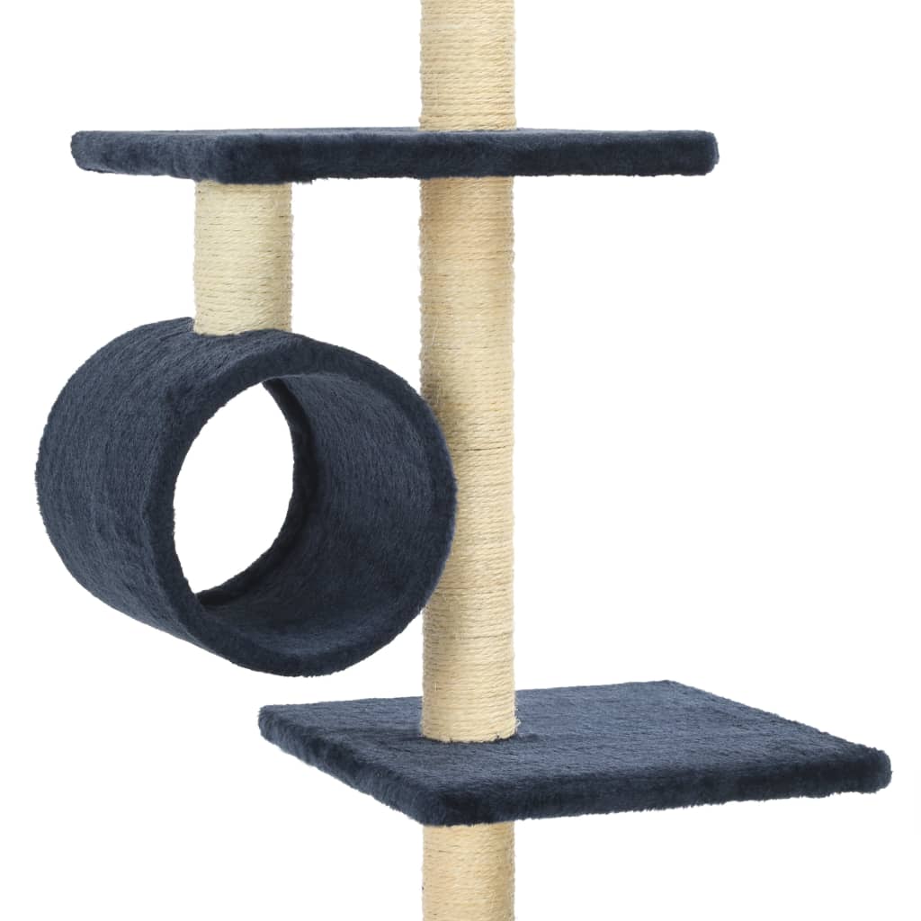 Katzenbaum mit Sisal-Kratzsäulen 260 cm Grau