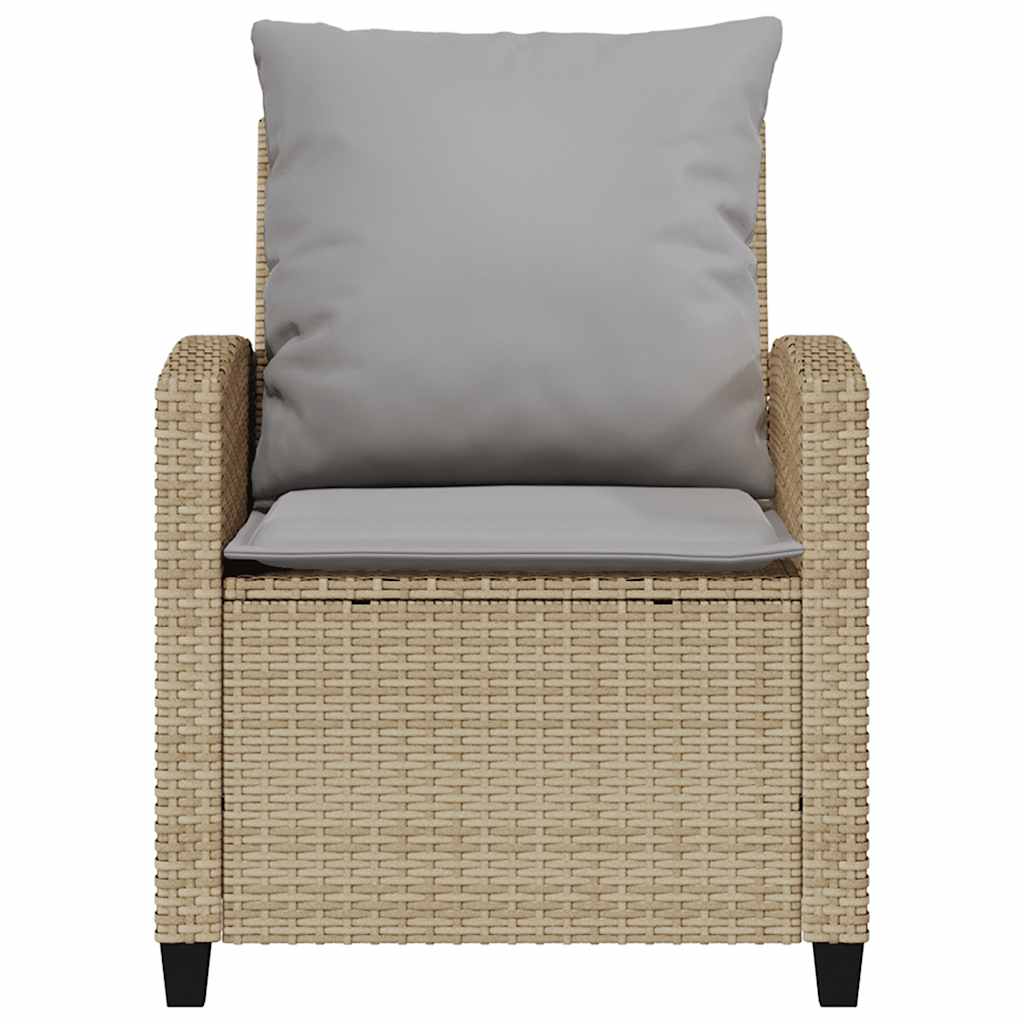 4-tlg. Garten-Sofagarnitur mit Kissen Schwarz Poly Rattan