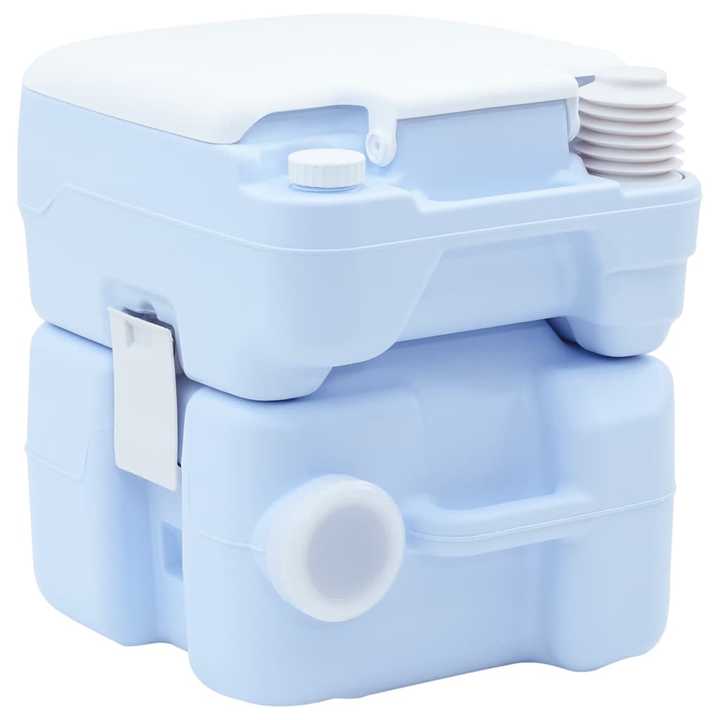 Camping-Toilette Grau und Weiß 41,5 x 36,5 x 30 cm Polyethylen