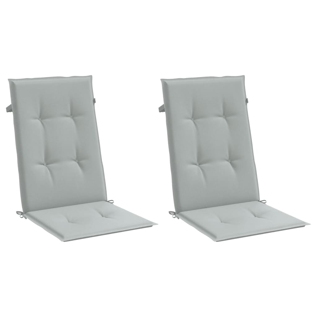 Hochlehner-Auflagen 2 Stk. Melange Anthrazit 120x50x7cm Stoff