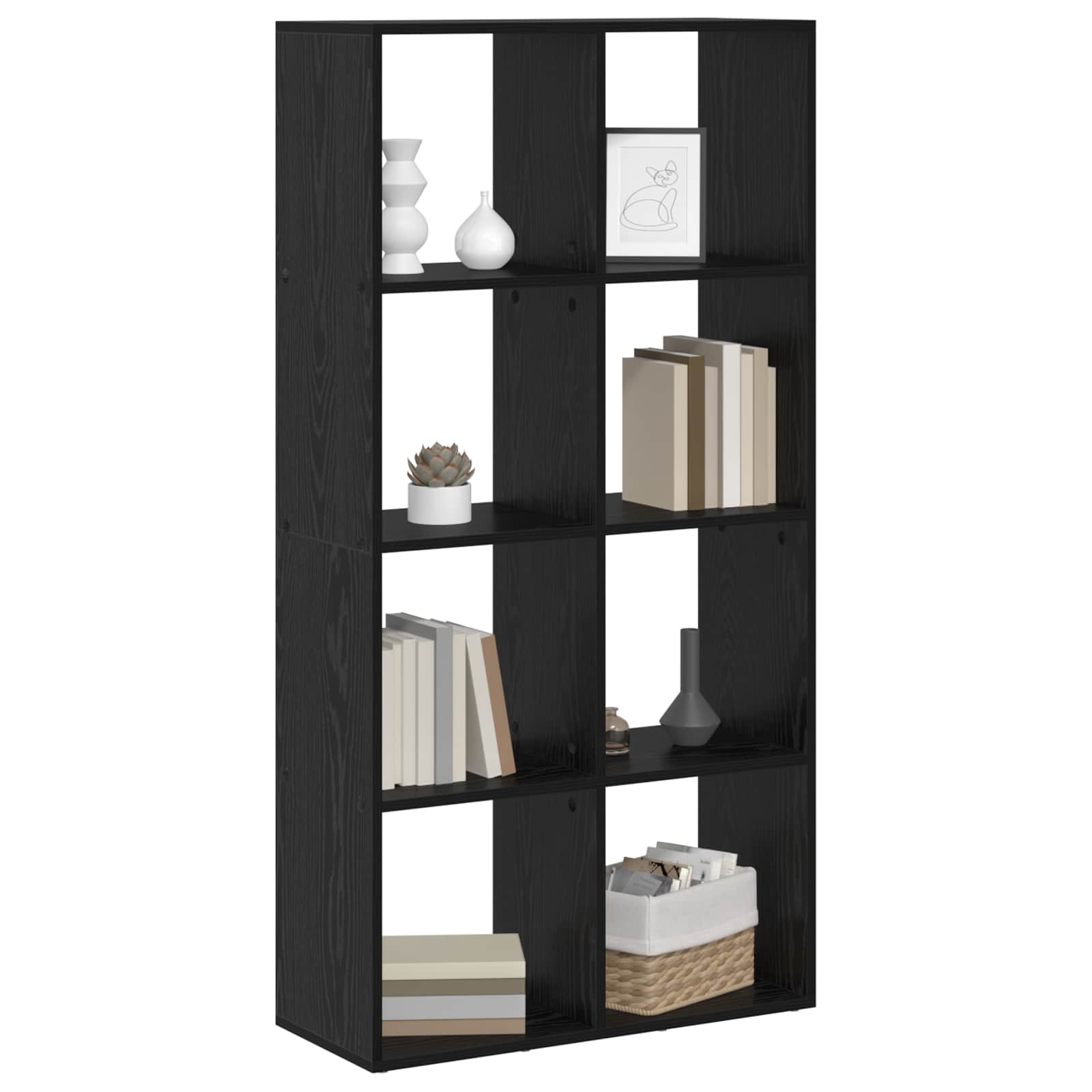 Bücherregal Weiß 137,5x29x137,5 cm Holzwerkstoff