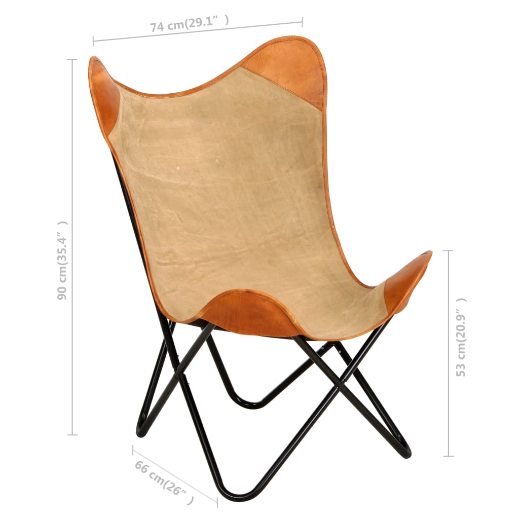 Butterfly-Sessel Anthrazit Canvas