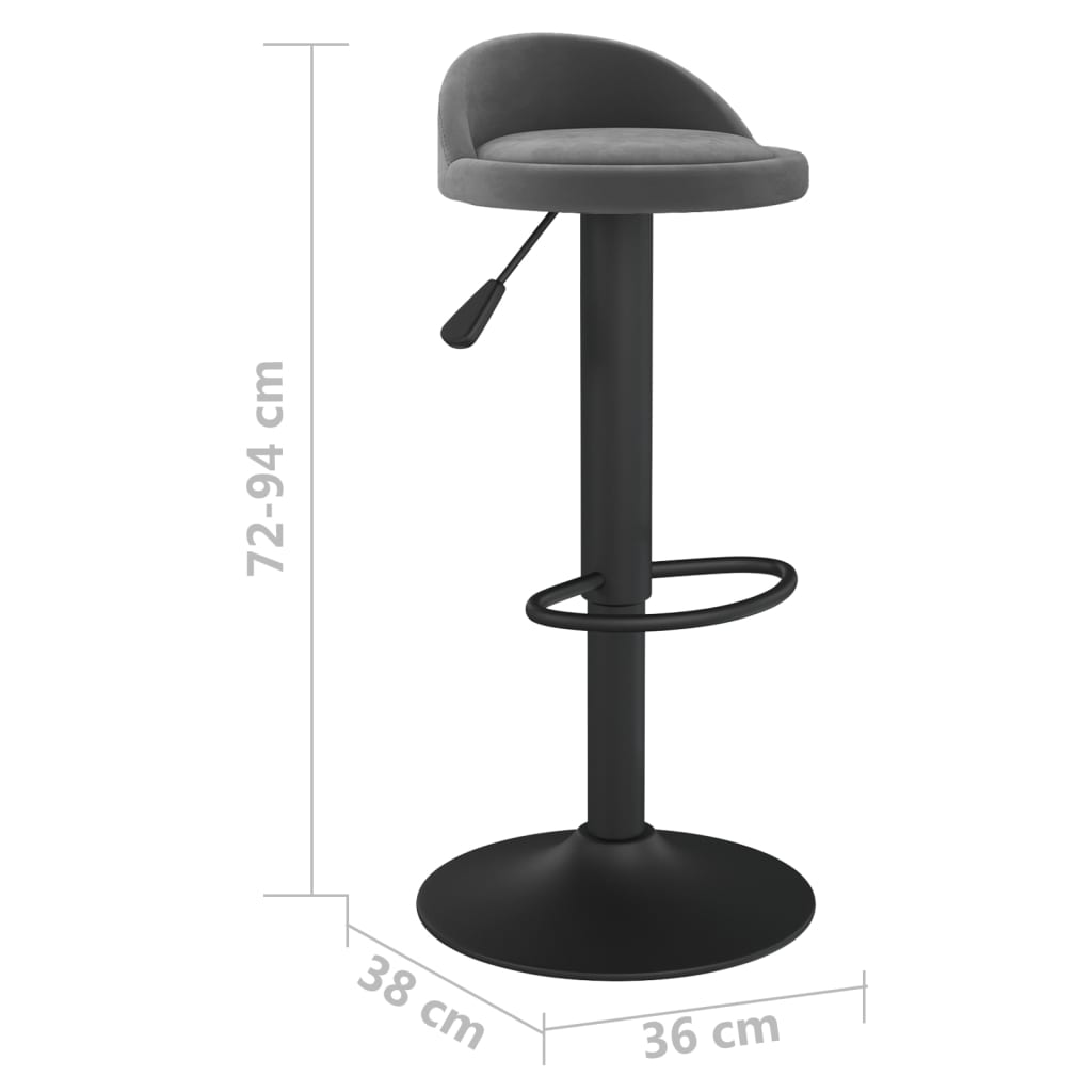 Barhocker Dunkelgrün Samt